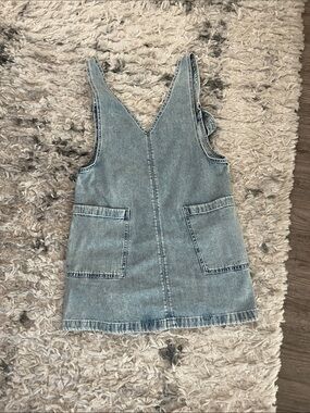 aerie denim skirtall overall dress